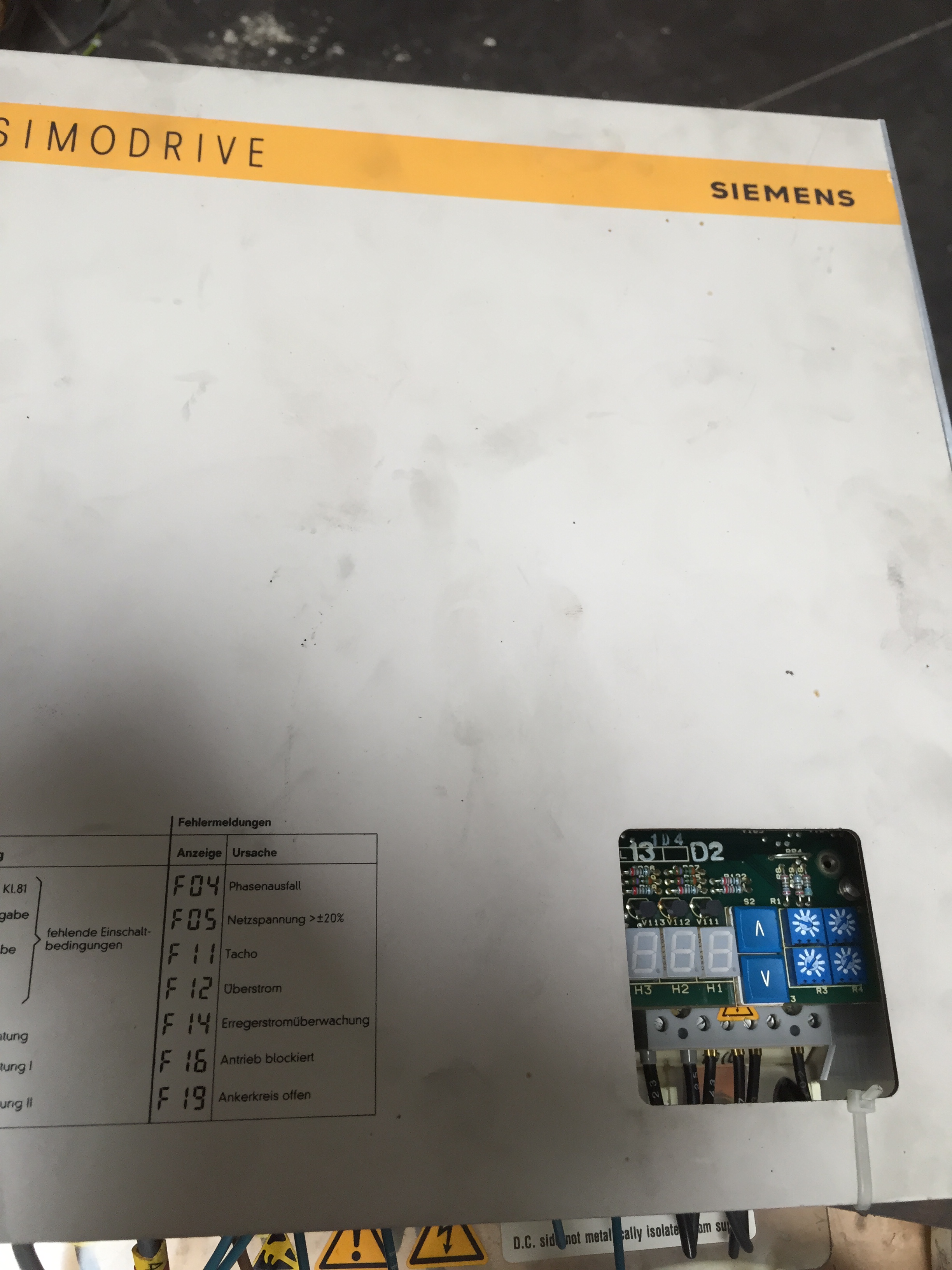 Siemens Variateur de broche 6RA2725-6DV55-0